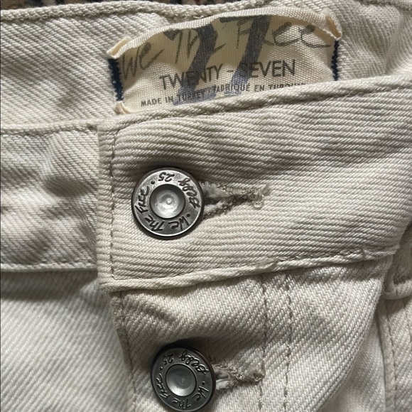 Free People High Rise White Jean Short - Picture 3 of 3